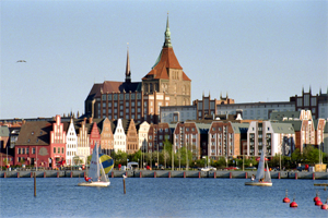 Stadtansicht von Rostock, Produktionsstandort von der DOT GmbH